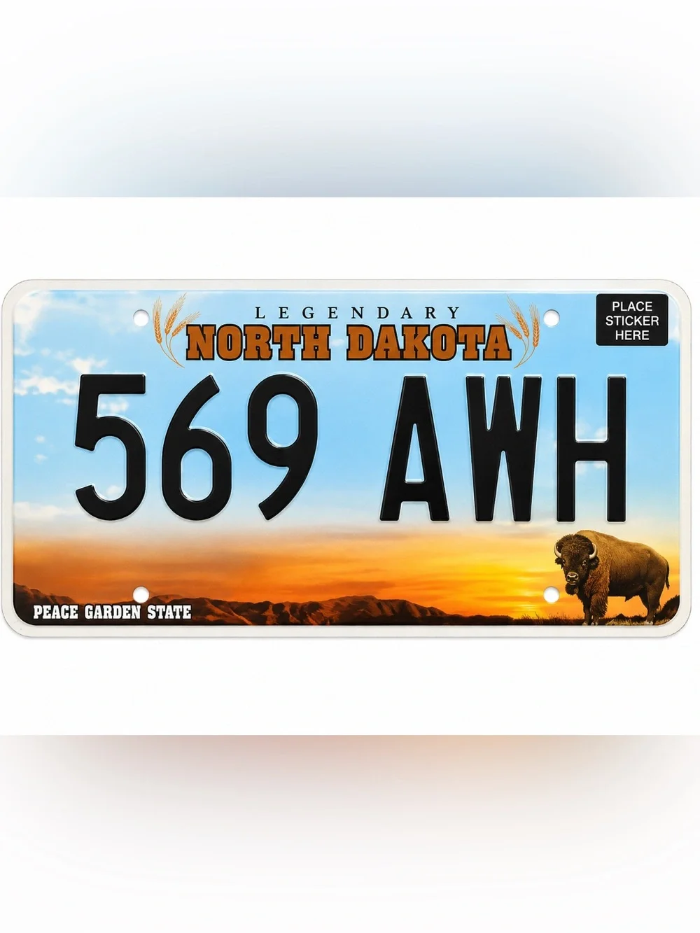 North Dakota Legendary Peace Garden State License Plate